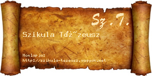 Szikula Tézeusz névjegykártya